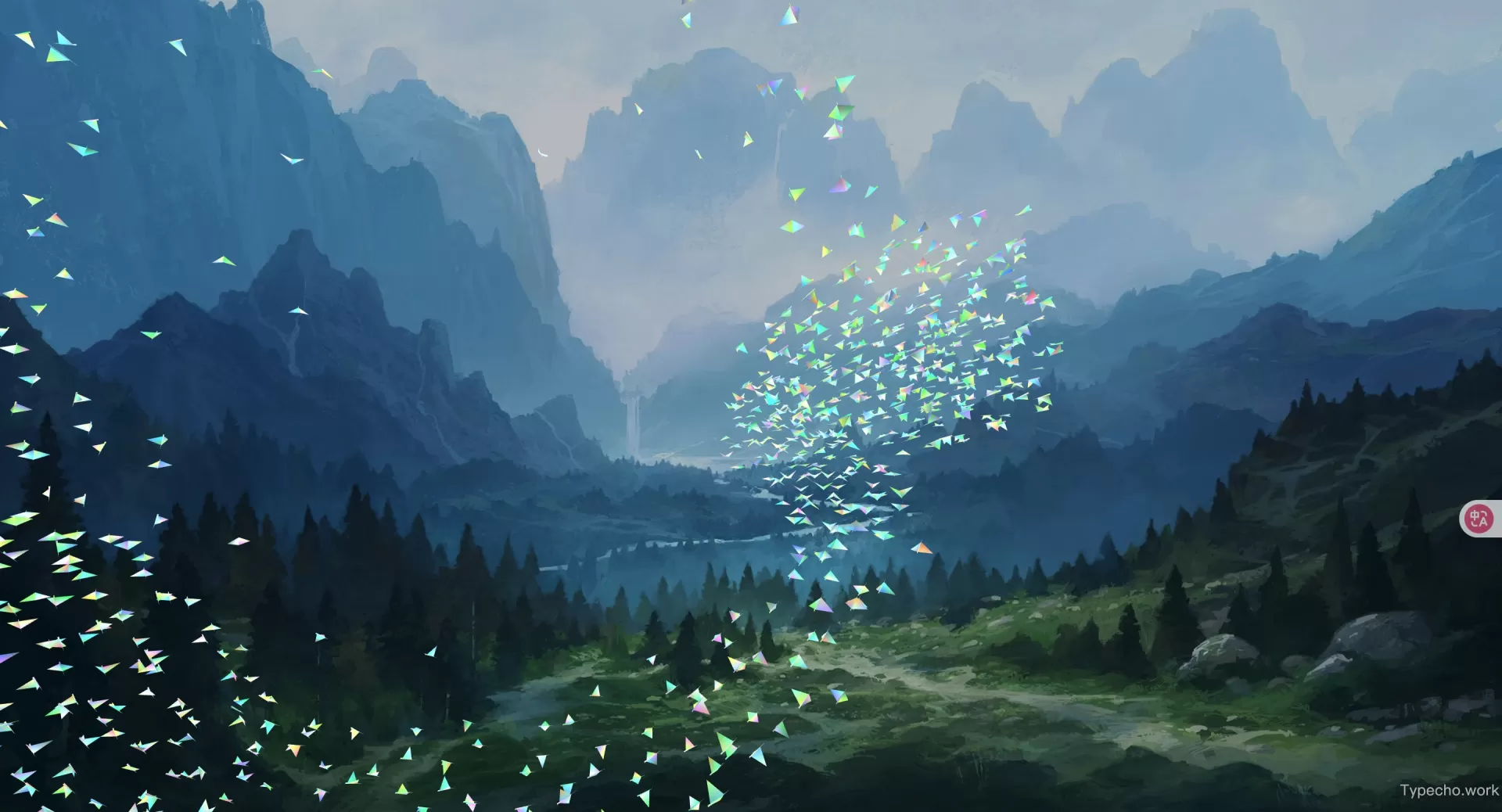 动态鸟群效果html源码