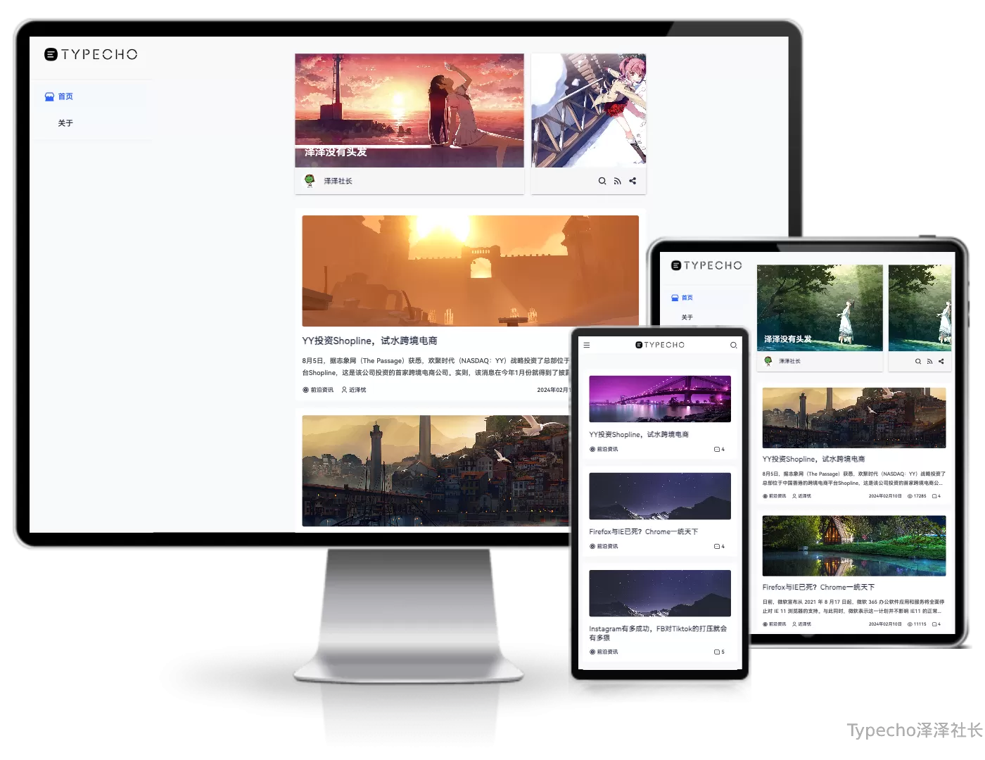 Promise简洁优雅自适应主题